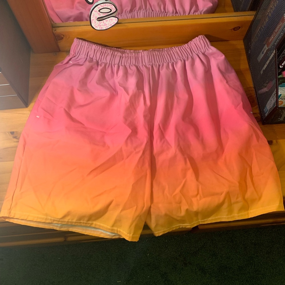 Gradient Pink and Orange Men’s Swim Shorts